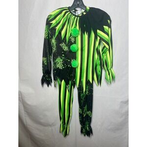 Spirit Halloween Kids Glow in the Dark Killer Clown Costume Green Black Size M‎